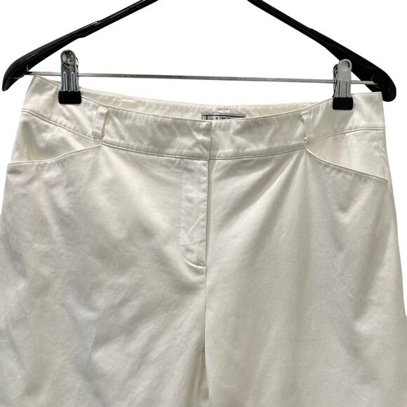 Talbots Collection Petites Womens White Pants Cotton Stretch Size 10 - Picture 3 of 14